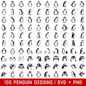 Penguin SVG Bundle - Penguin PNG Bundle - Penguin Clipart - Penguin SVG Cut Files for Cricut - Penguin Silhouette - Penguin Cut Files
