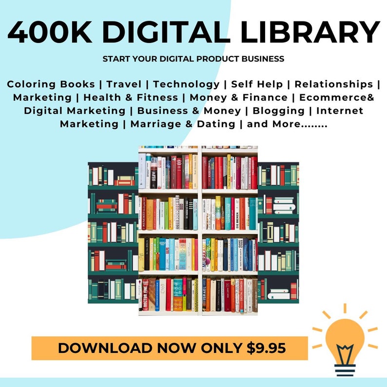 400K Digital Library Digital Guides E Books Resell Digital Products ...