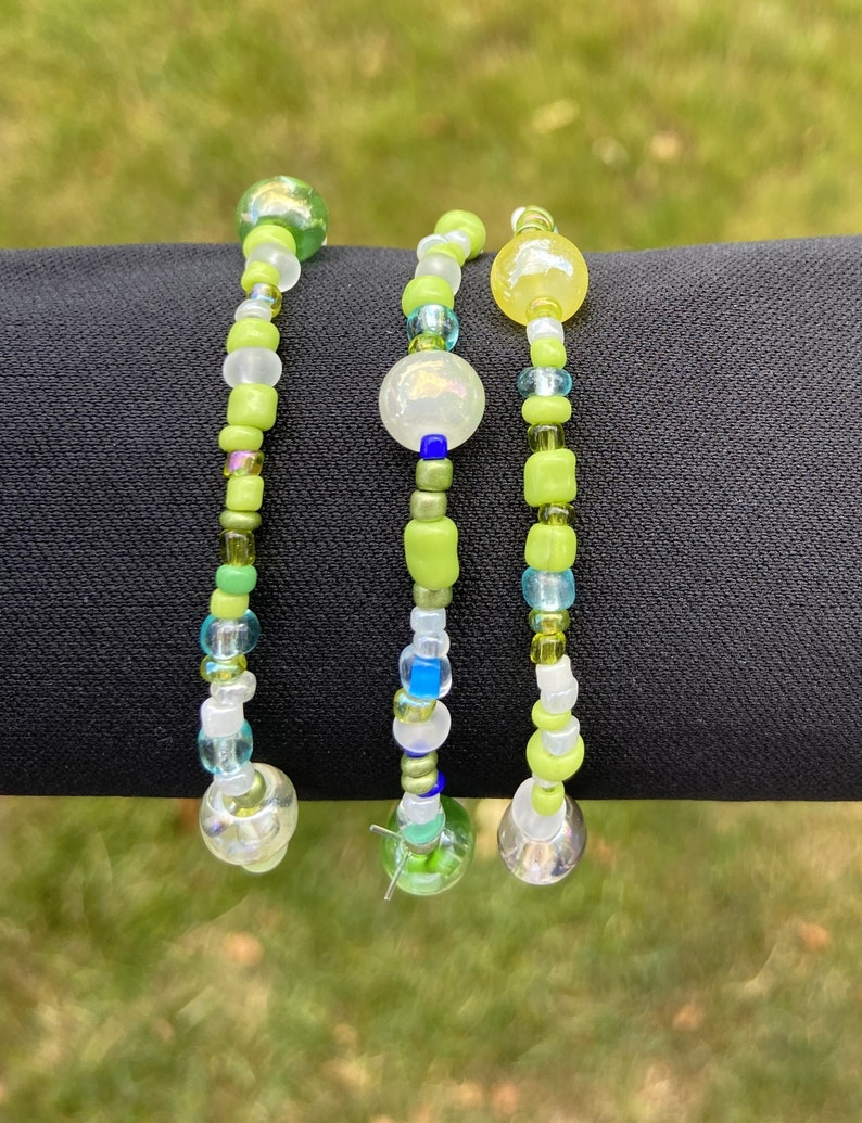 Set of 3 Bead Bracelets Etsy