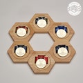 Premium Hexagonal Medal Holder Frame - Wooden Honeycomb - Sports Medal Display Rack, Running, Swimming... product logo