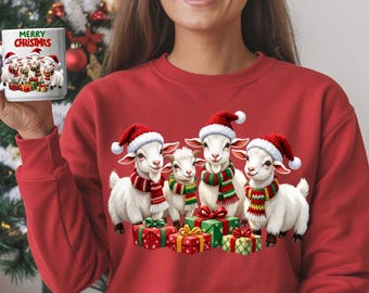 Farm Goats PNG: Christmas Clipart (Digital Download)
