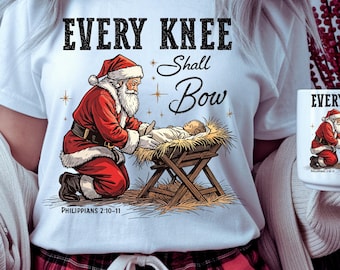 Jultomtens födelse PNG, jultröjadesign (digital nedladdning)