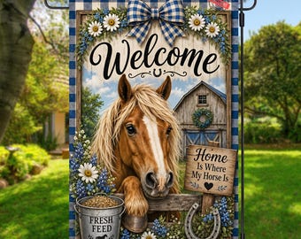 Farm Animal Welcome Garden Flag PNG Bundle: Farmhouse Designs (Digital Download, 12"x 18")