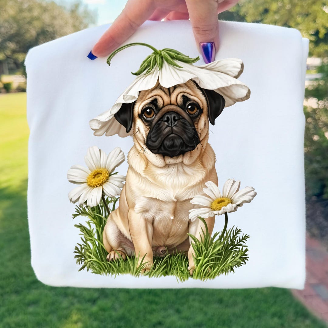 Springtime Pug Pug PNG, Spring Clipart, Dog Png, Easter Art (digital Download) - Etsy