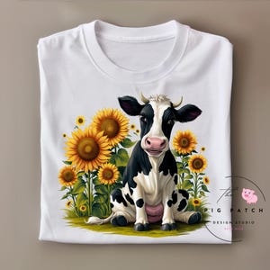 Farm Cow Png, Sublimation Design, Clipart, Cow Digital Image, Western Png, T-Shirt Design, Tote Png, Sublimation, Instant Download Png, DTF