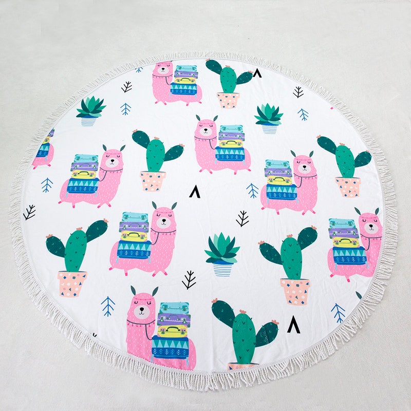 Round Whale Beach Towel main image 0