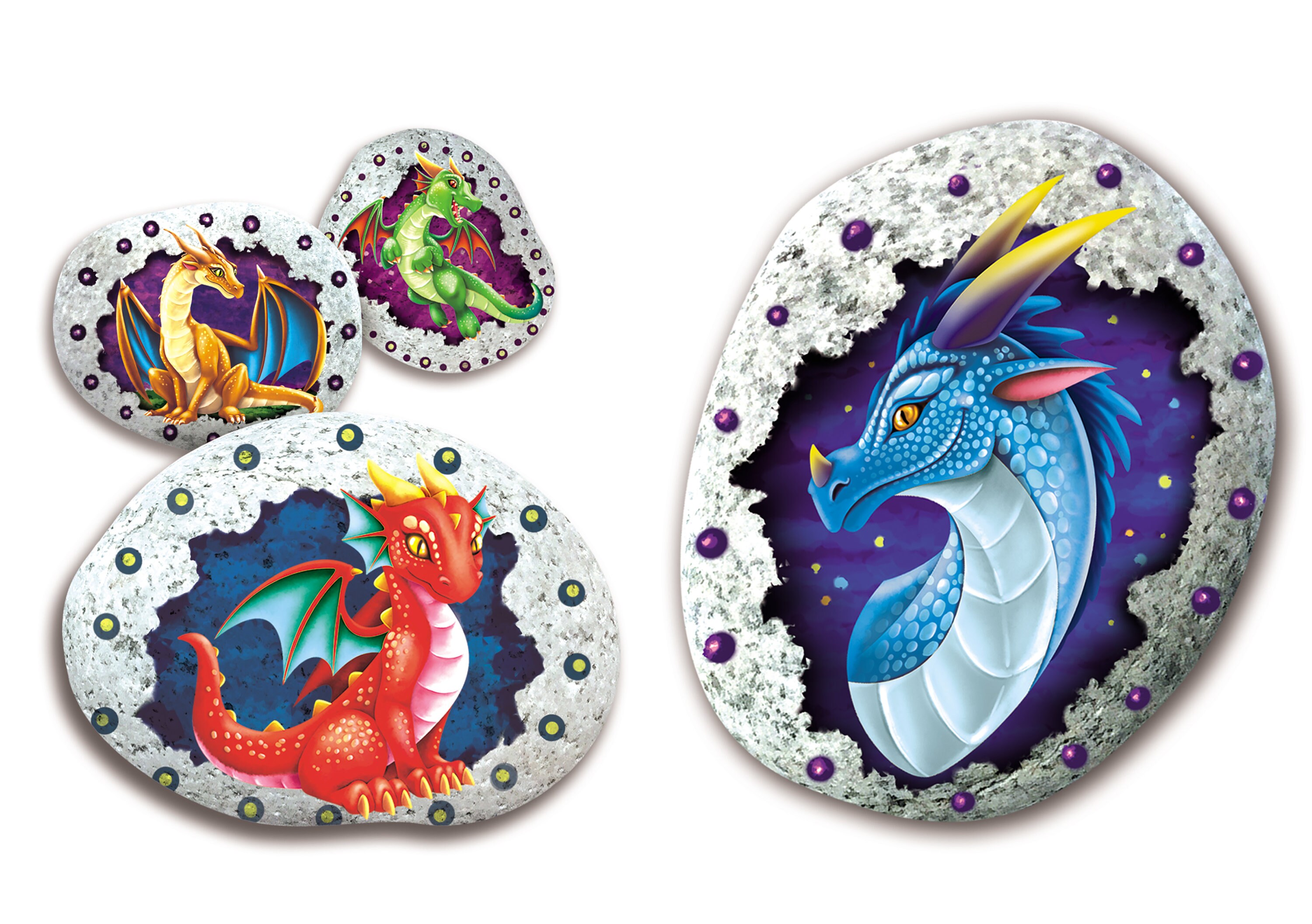 Multipe Rocks Art Craft Multiple Themed Rock Art Piece Display Painting Kit || Great Painting ...