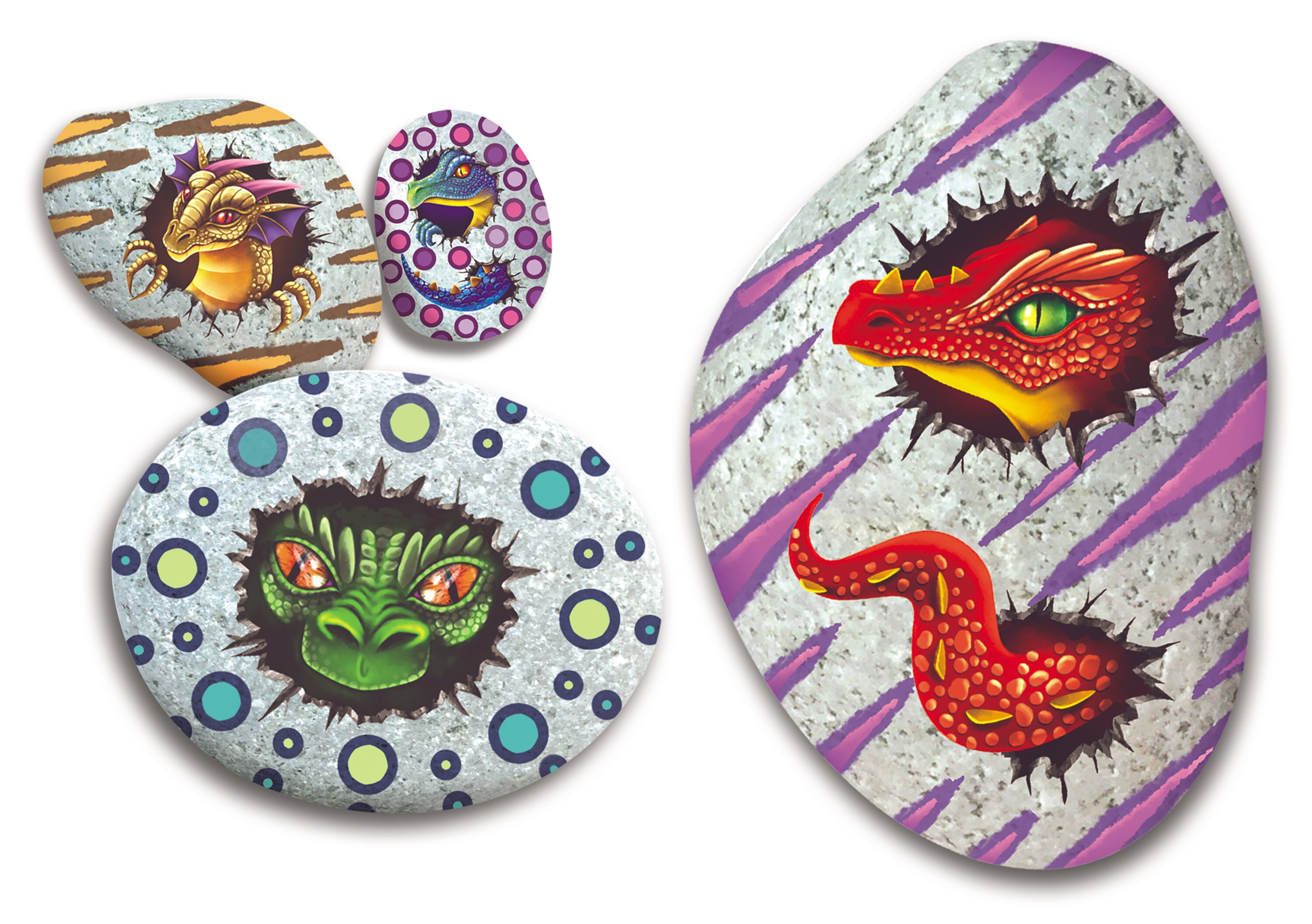 Multipe Rocks Art Craft Multiple Themed Rock Art Piece Display Painting Kit || Great Painting ...