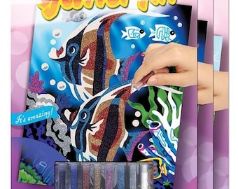 Set of 3 Glitter Art Piece Display Kit for Kids || Arts & Crafts for Kids || Practice Drawing and Sketching