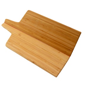 Large Bamboo Folding Cutting Board With Handle || Cheese Board || Kitchen Paddle Board
