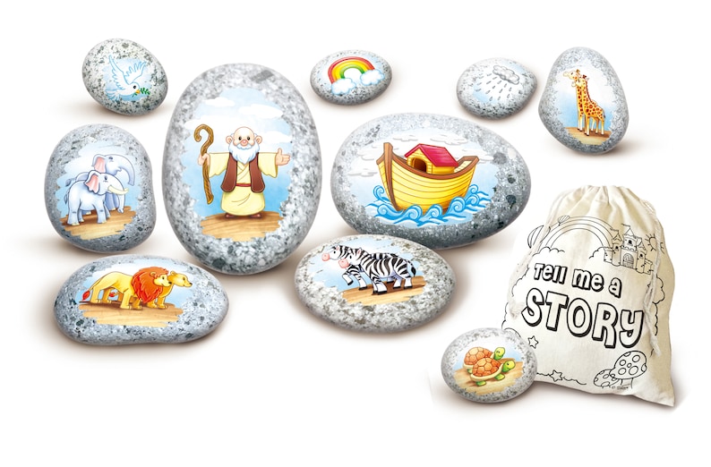 Multiple Different Story Stones || Rock Art Piece Display Painting Kit ...