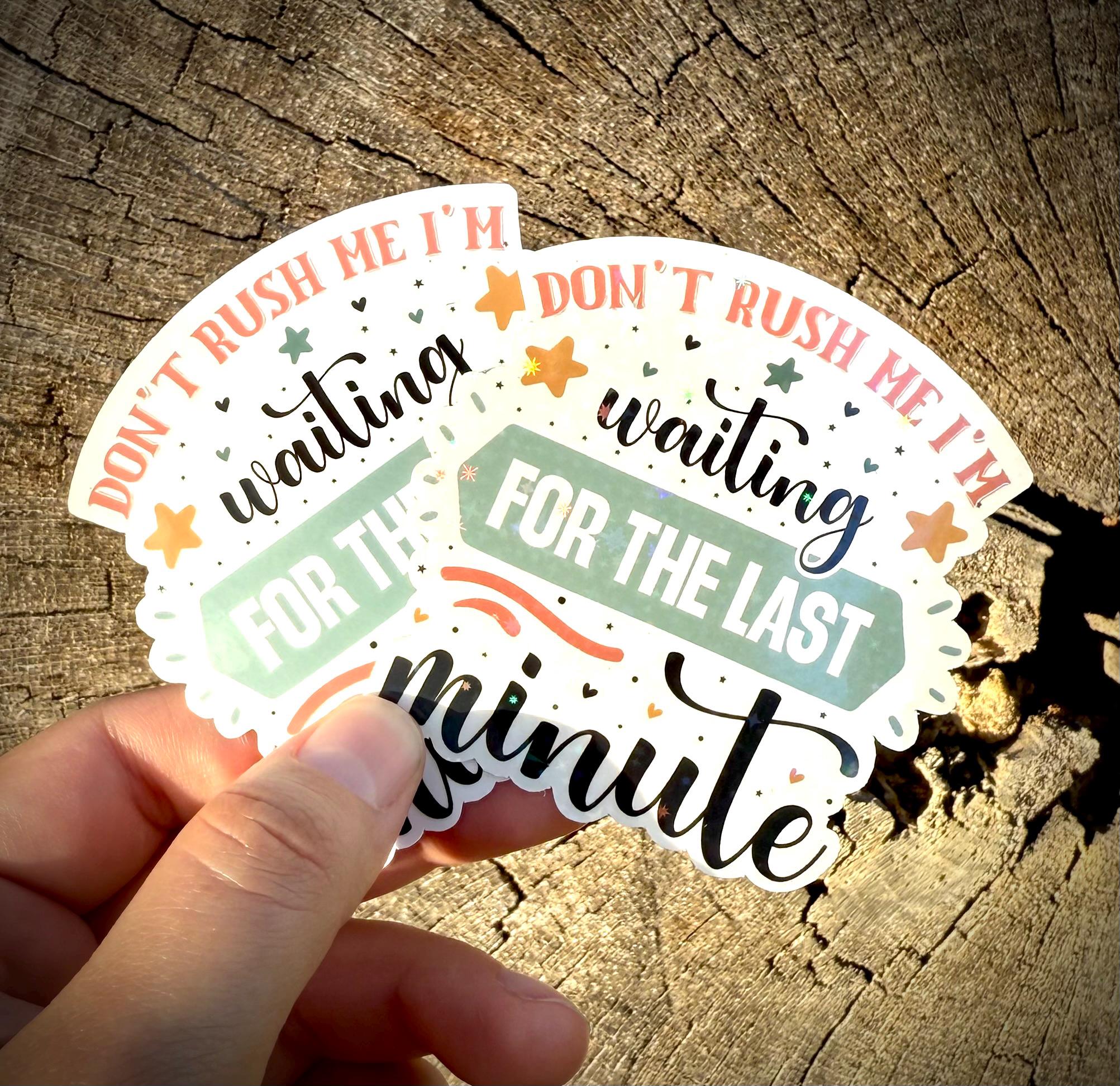 Procrastinate Sticker Funny Procrastination Sticker: Last Minute Legend Waterproof Vinyl ...