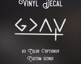 God is Greater Than the Highs and Lows Decal | 83 Color Choices| Indoor/Outdoor Use