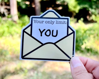 Motivational Envelope Sticker: Waterproof Vinyl Laptop Decal