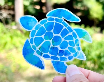 Sea turtle vinyl sticker - waterproof vinyl decal for tumblers, notebooks, laptops, and more