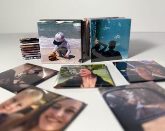 Ímãs de fotos personalizados: lembrança quadrada, presente personalizado