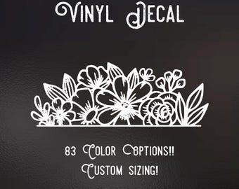 Wild Flowers Decal | 83 Color Choices| Indoor/Outdoor Use