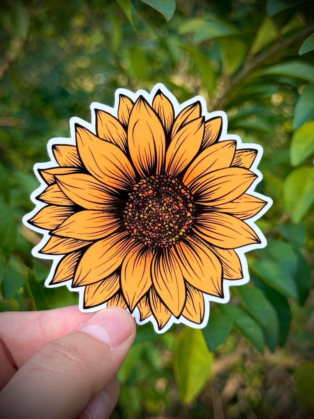 Sunflower Vinyl Sticker | Gift for Plant Lovers - Etsy