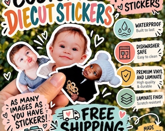 Custom Vinyl Stickers - Die cut, Waterproof, Dishwasher Safe
