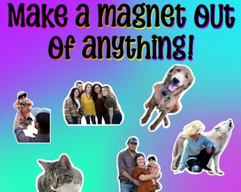 Custom photo magnets - personalized waterproof decals for laptops, mirrors, tumblers, and more