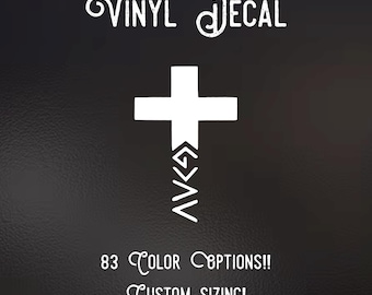 God is Greater Cross Decal | 83 Color Choices| Indoor/Outdoor Use