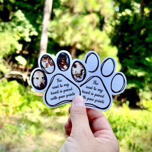 Custom pet photo sticker - personalized waterproof vinyl decal for laptops, mirrors, tumblers, and more