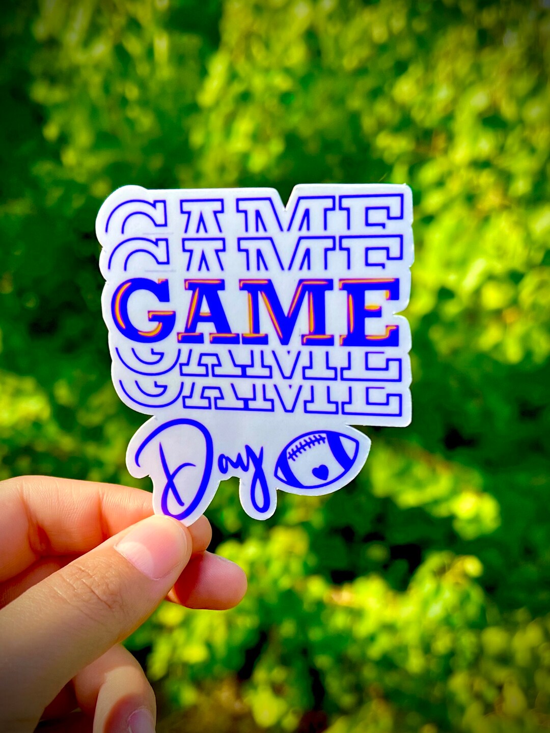 Game Day Sticker Waterproof Vinyl Decal for Laptops Etsy