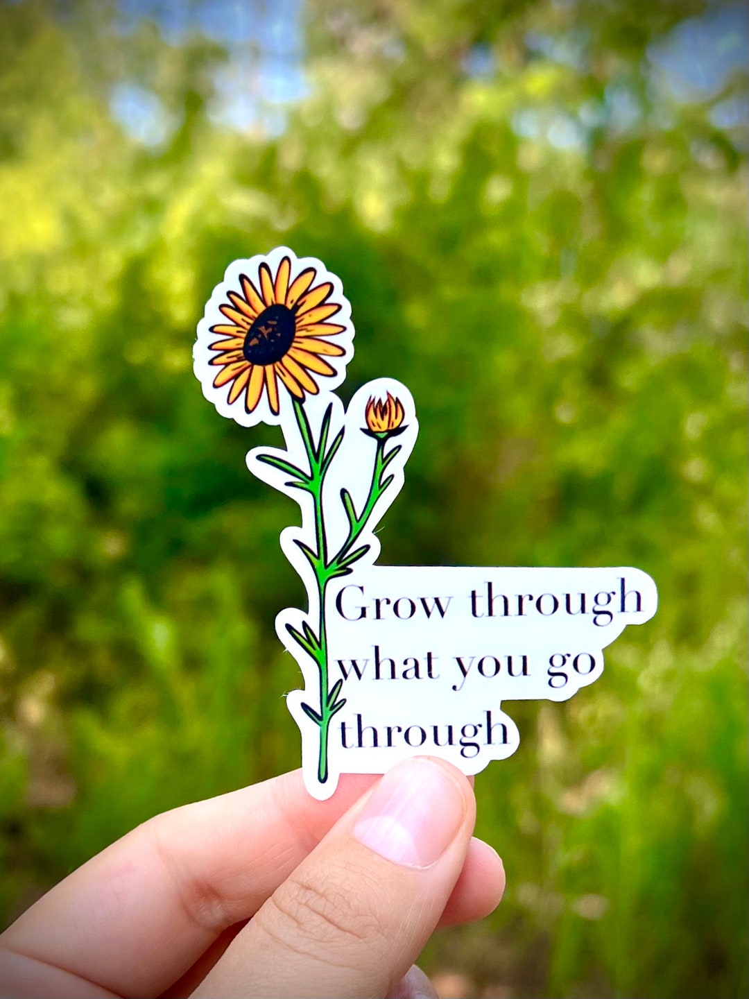 Flower Growth Sticker - Waterproof Vinyl Decal for Notebooks, Laptops ...