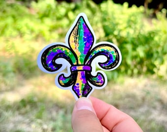 Fleur De Lis sticker - waterproof vinyl decal for laptops, mirrors, tumblers, and more