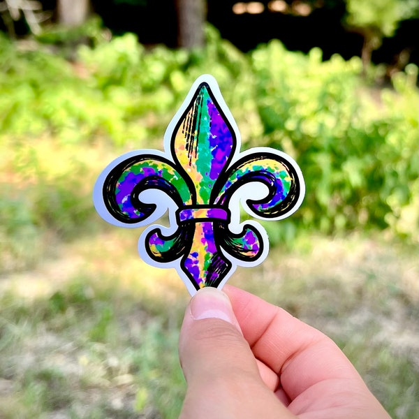 Fleur De Lis sticker - waterproof vinyl decal for laptops, mirrors, tumblers, and more