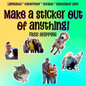 Aangepaste fotostickers: gepersonaliseerde waterdichte stickers voor laptops, spiegels, bekers en meer