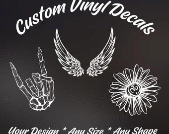 Custom Vinyl Decals | Personalized Image, Logo, Design, or Name | Indoor/Outdoor