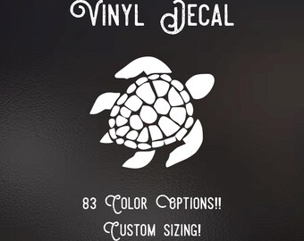 Sea Turtle Decal | 83 Color Choices| Indoor/Outdoor Use
