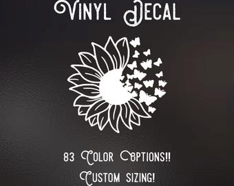 Paw Print Sunflower Decal | 83 Color Choices| Indoor/Outdoor Use