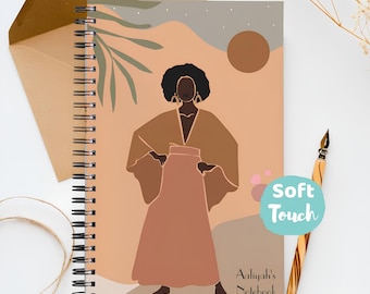 Black Queen Art A5 Notebook: Melanin Art Journal, Personalised Paperback