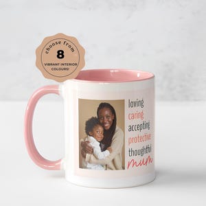 Taza con foto de mamá - Regalo personalizado para el Día de la Madre - Regalo para mamá - Regalo para ella - Regalo para mamá primeriza - Regalo de esposo, hija e hijo - Taza para mamá