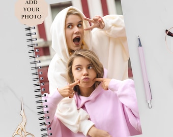 Personalised Photo A5 Notebook|Paperback|Full page Picture Notebook|Custom gift|Your photo here|Birthday Graduation Christmas Journal