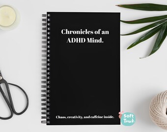 Cahier à spirale drôle de TDAH : cadeau neurodivergent