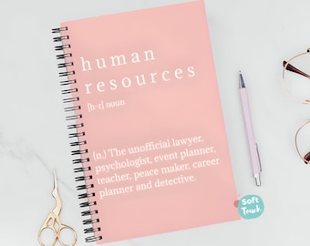 Funny HR Noun Notebook A5| HR team gifts |Human resources| Soft cover| Hr jokes |HR Notebook |Gift for hr manager|Spiral|Paperback| Humour