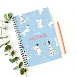 Quaderno personalizzato per cani/dalmata/brossura/diario/amanti dei cani/kawaii/animale/regalo per figlia/spirale/carino/cucciolo/cagnolino/copertina morbida