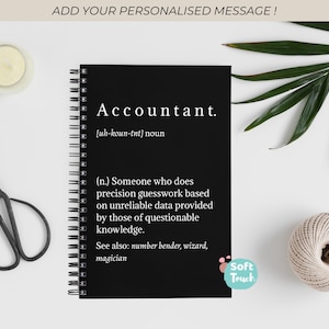 Accountant Notebook|A5 Funny Work Present|Soft cover|Finance jokes|Accounting humour|Gift for Accountant|Spiral|Paperback|Colleague Leaving