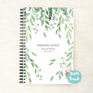 Personalisierter Hochzeitsplaner Notizbuch A5 Notizbuch|Taschenbuch|Glyzinien|Brautgeschenk|Hochzeitsgeschenk|Bachelorette|Brautparty