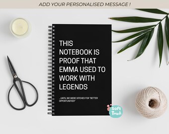 Funny Leaving Gift Notebook: "I Used To Work With Legends" - A5 Personalized Farewell Present