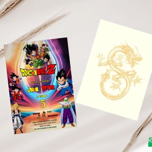 Editable Dragon Ball Birthday Invitation Template | Digital Kids Party ...