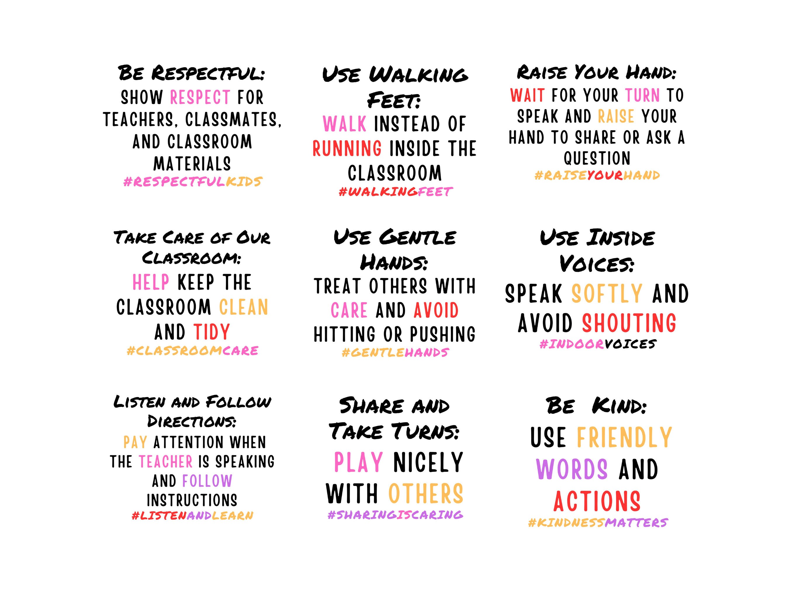 Classroom Decorations, Hashtag Signs, Posters for Bulletin Boards or ...