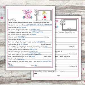Carta "Todo sobre mi mamá", Carta para mamá, Regalo para mamá, Plantilla de carta para el Día de la Madre, Regalo para el Día de la Madre, Regalo de cumpleaños para mamá, Cuestionario