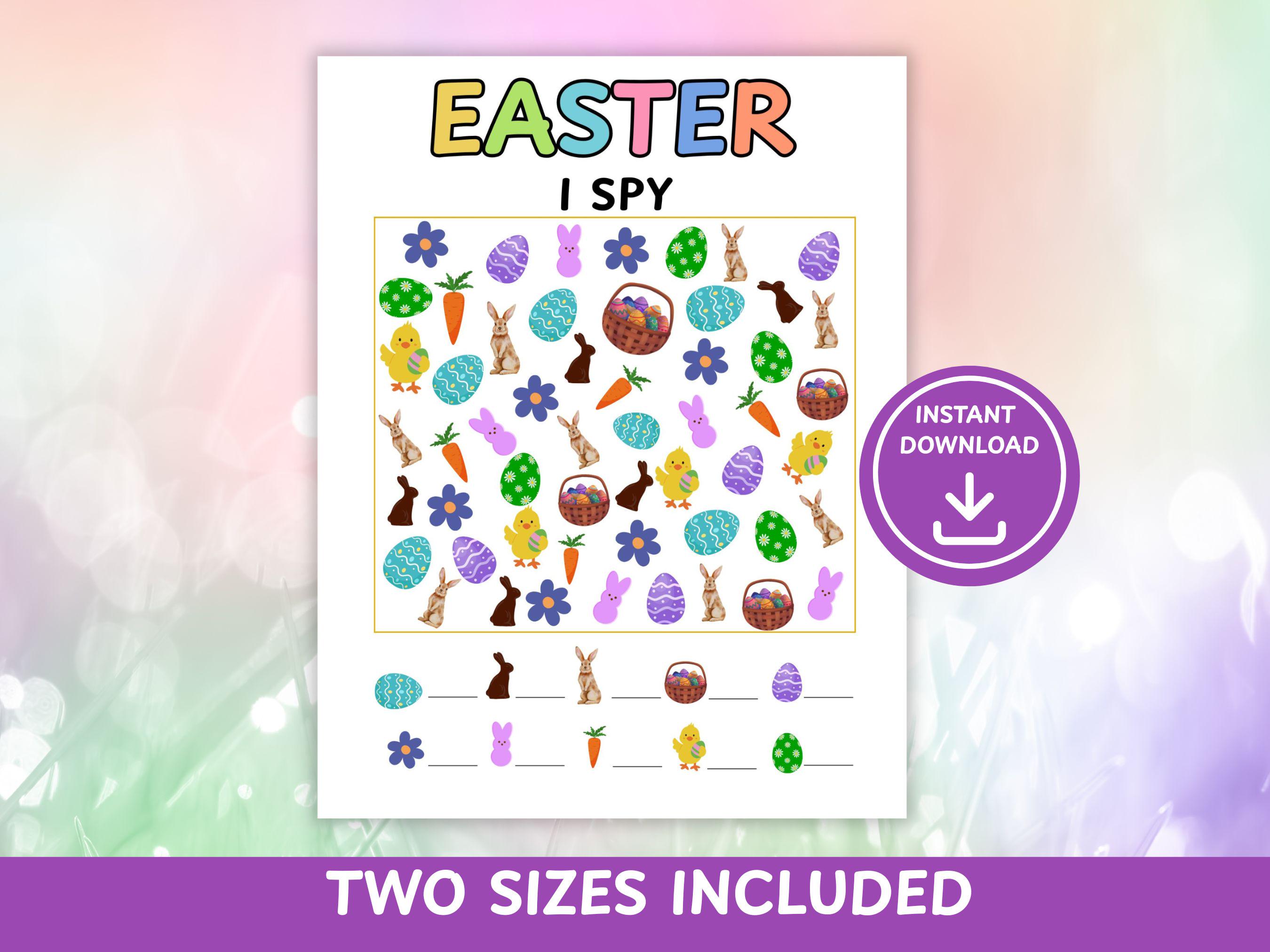 Easter I Spy Printable Game for Kids | Easter Activity Sheet ...