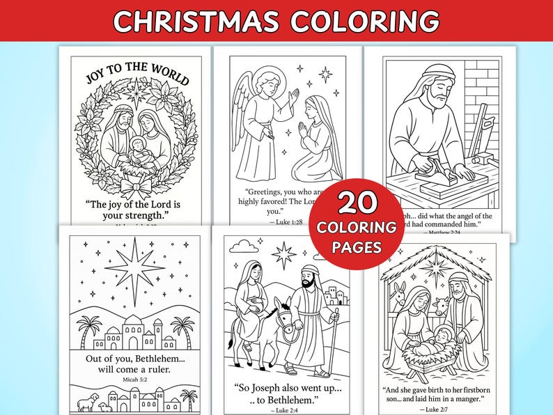 Christmas coloring pages.  Christian coloring pages.