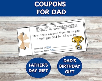 Printable Father's Day Coupon Book: Fun DIY Gift from Kids (PDF Download)