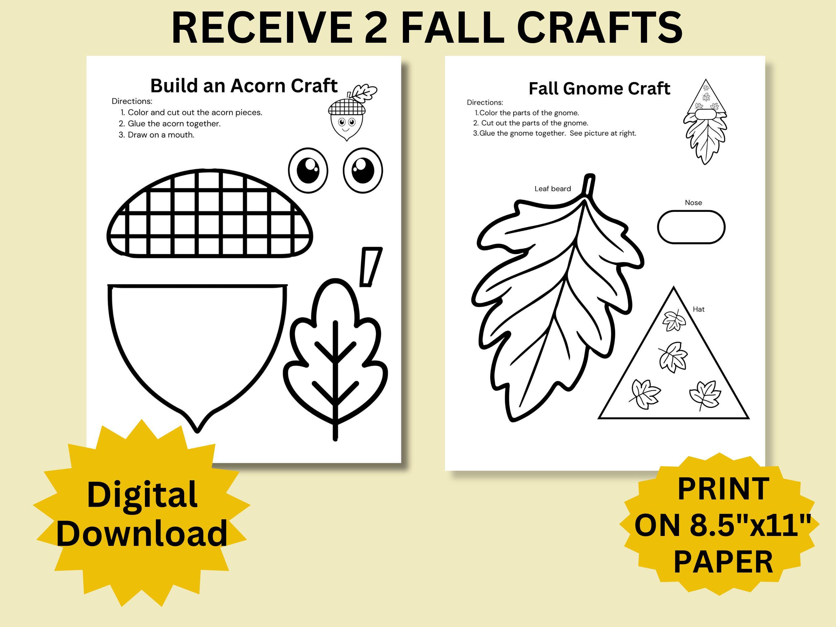 Fall Crafts for Kids, Printable Fall Crafts, Autumn Crafts, Fall